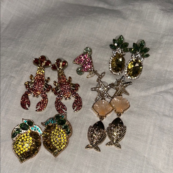 Summer inspire jewelry bundle under the sea theme Colorful Gemstone Earrings Set - Picture 1 of 7